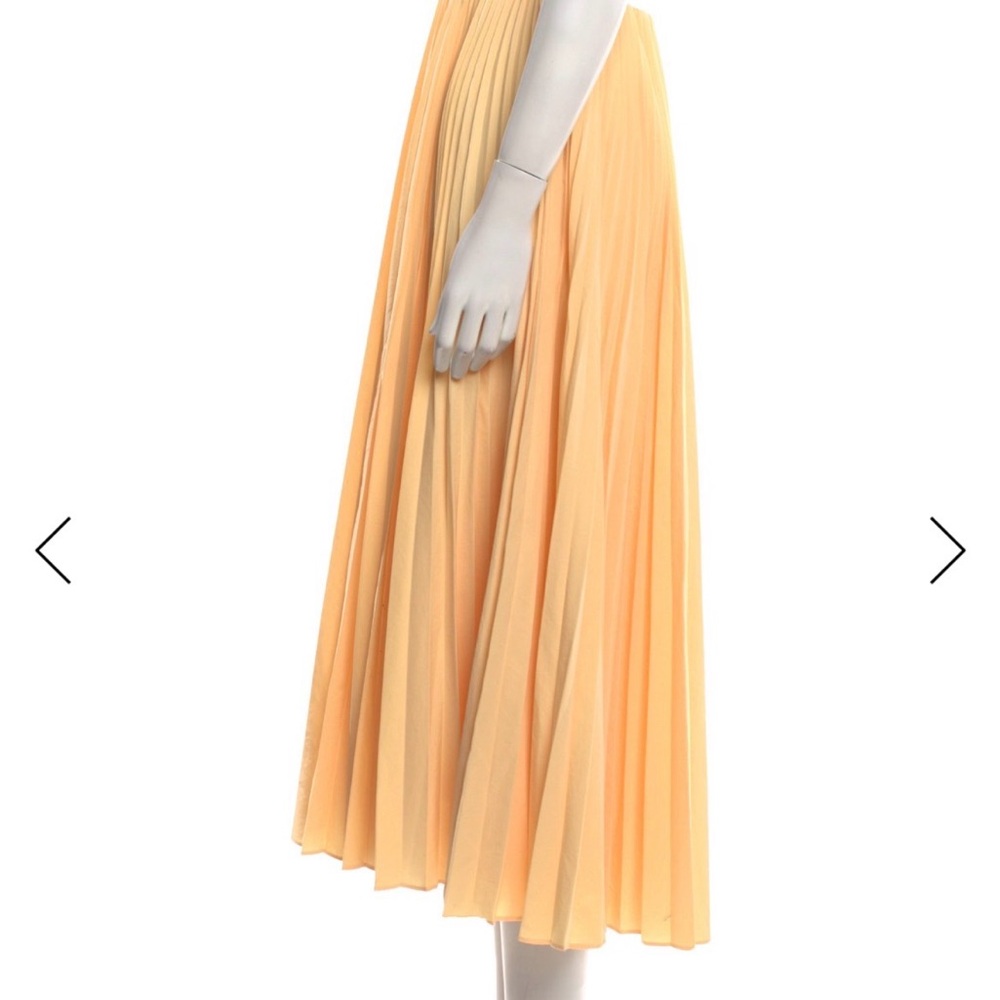 A.L.C. Peach Pleated Midi Skirt